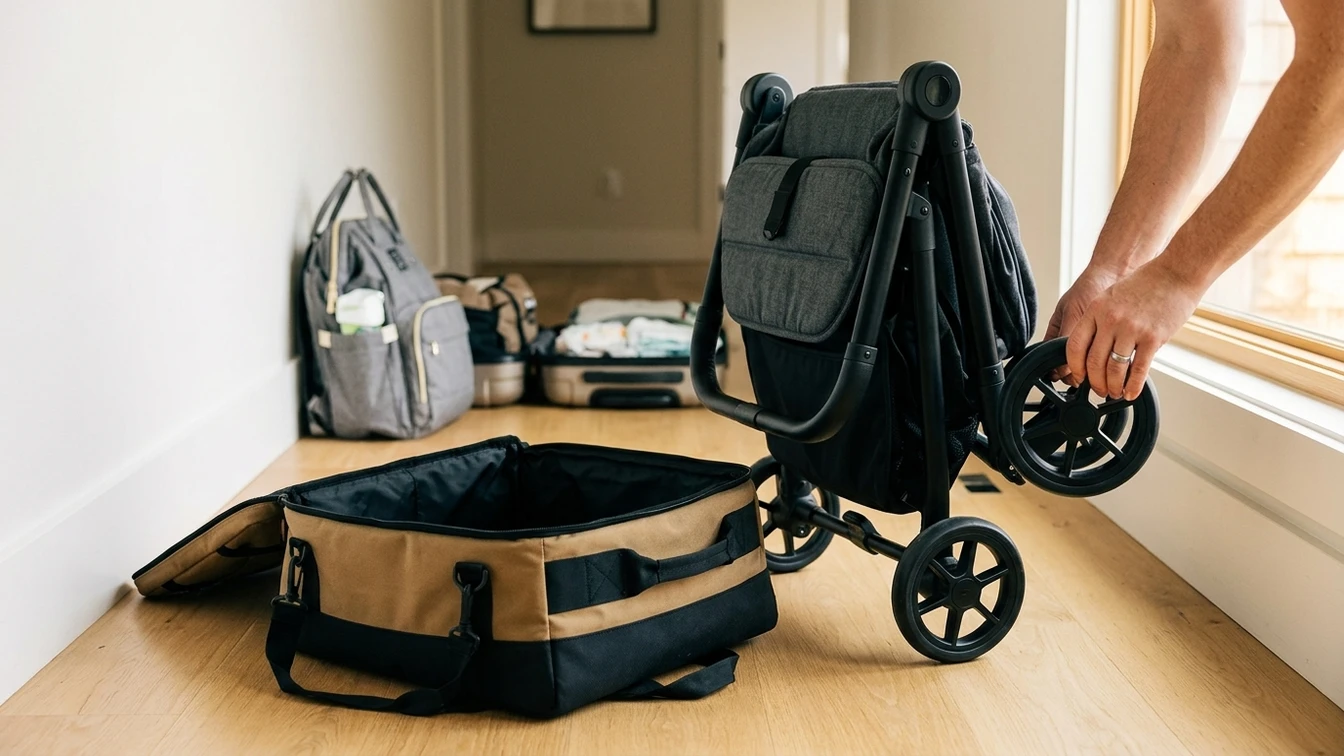 Baby stroller travel bags tested for flights