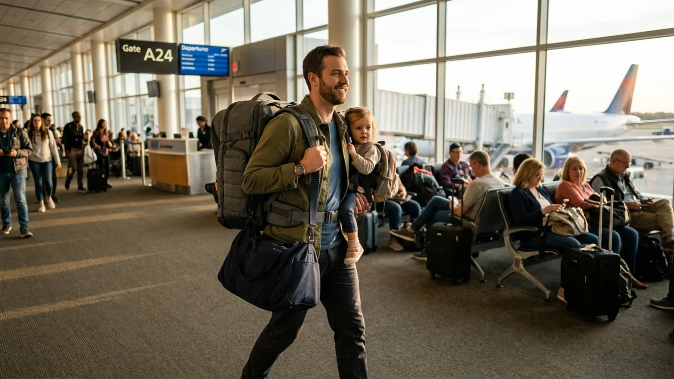 Car seat travel bags compared at airport