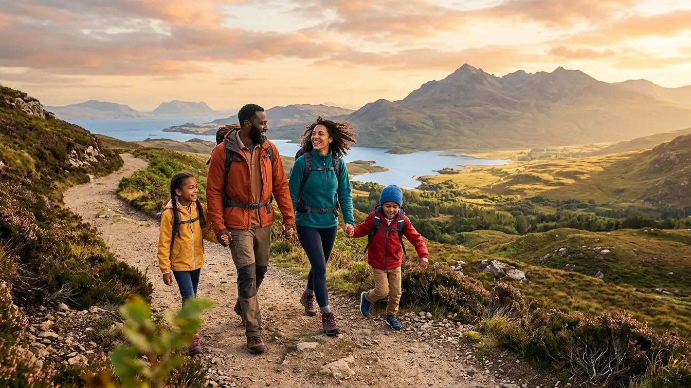 Reid family exploring together on their travels