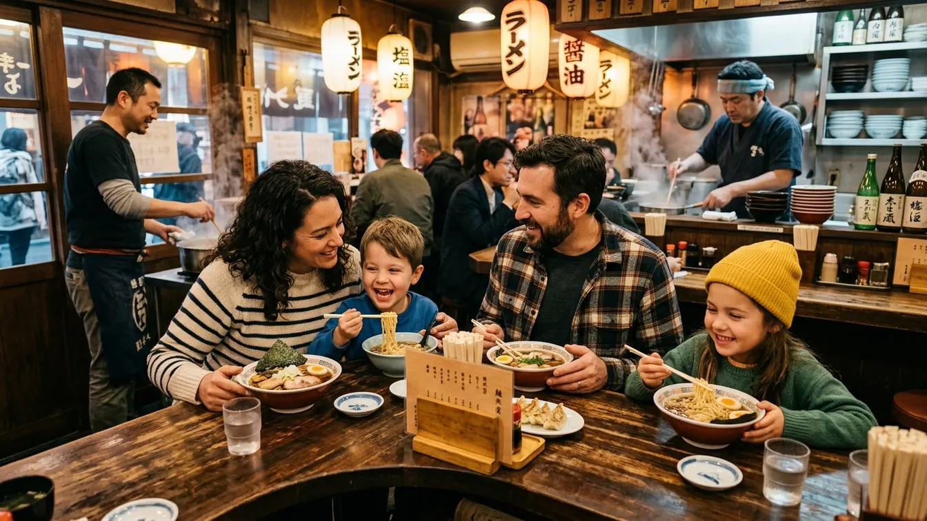 Family exploring Tokyo's kid-friendly attractions